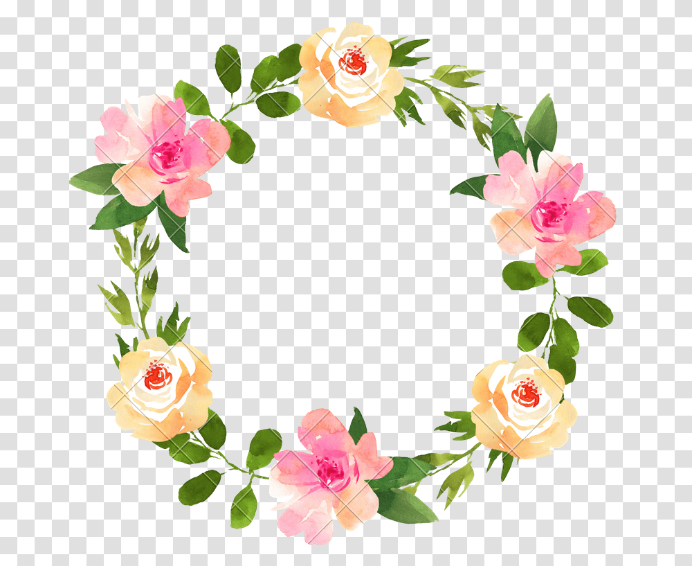 Floral Wedding Wreath With Roses, Plant, Flower, Blossom Transparent Png