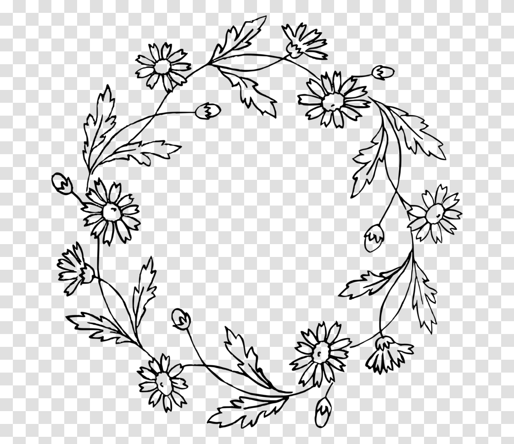 Floral Wreath Clip Art, Gray, World Of Warcraft Transparent Png