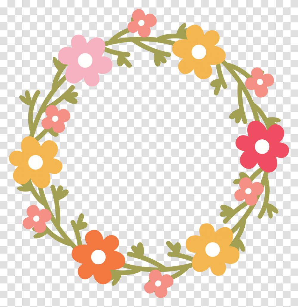 Floral Wreath Svg Cut File Floral Wreath Svg Free, Floral Design, Pattern Transparent Png