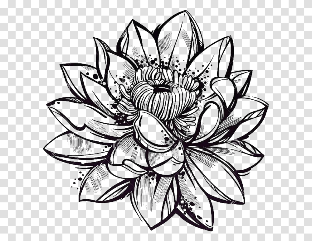 Flordeloto Lotus Sketch Style, Chandelier, Lamp Transparent Png