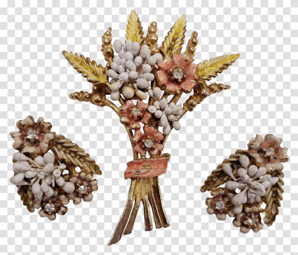 Florenza Harvest Stalk And Flower Bouquet Pin Brooch Artificial Flower, Accessories, Accessory, Jewelry, Pattern Transparent Png