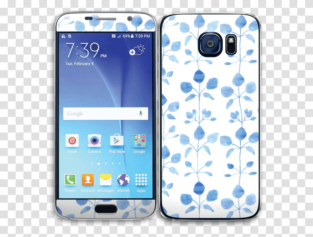 Flores Azules Vinilo Galaxy S6 Samsung Galaxy J2 2015, Mobile Phone, Electronics, Cell Phone, Iphone Transparent Png