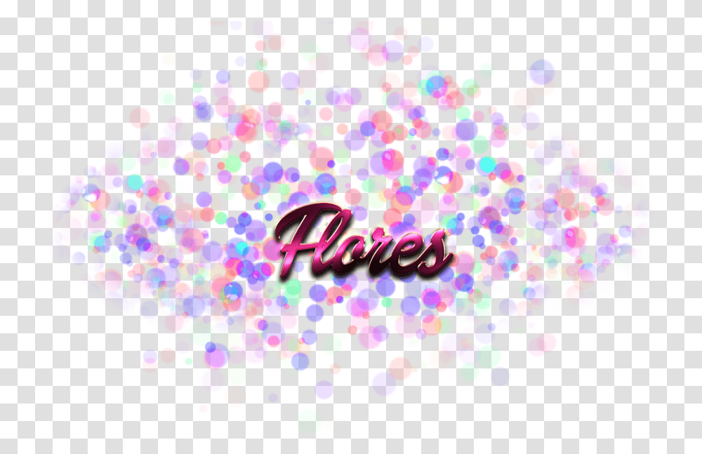 Flores Name Logo Bokeh, Paper, Light Transparent Png