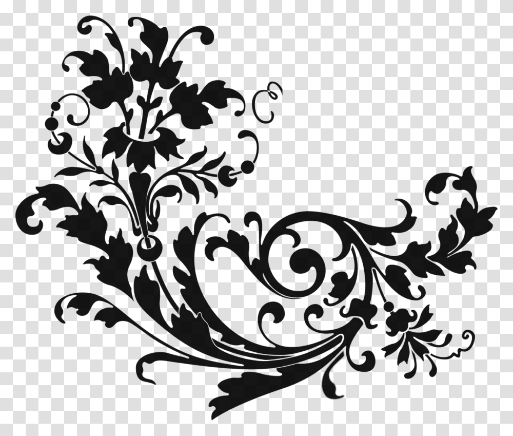 Flores Vector Blanco Y Negro 2 Image Pattern Classic Line, Gray, World Of Warcraft Transparent Png