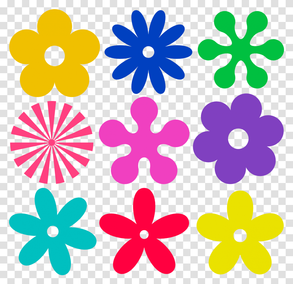 Flores Vector Hippy Flowers, Pattern, Rug, Plant, Blossom Transparent Png