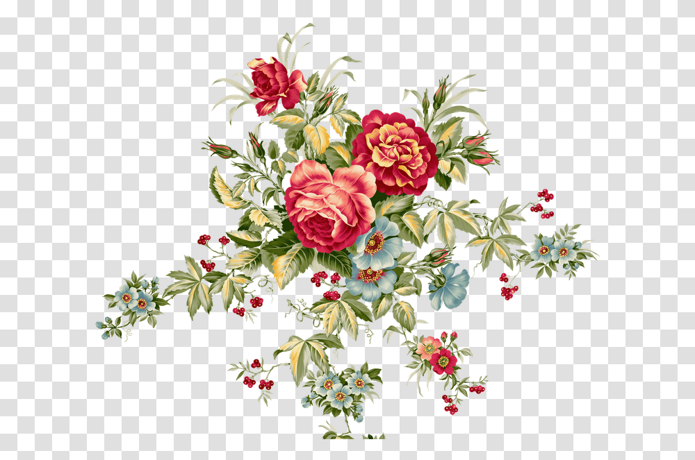 Flores Y Pajaritos Vintage Vintage Floral Pattern, Plant, Flower, Blossom, Floral Design Transparent Png