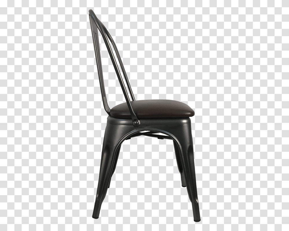 Flori Metal Dining Chair Padded Seat Side View Windsor Chair Transparent Png