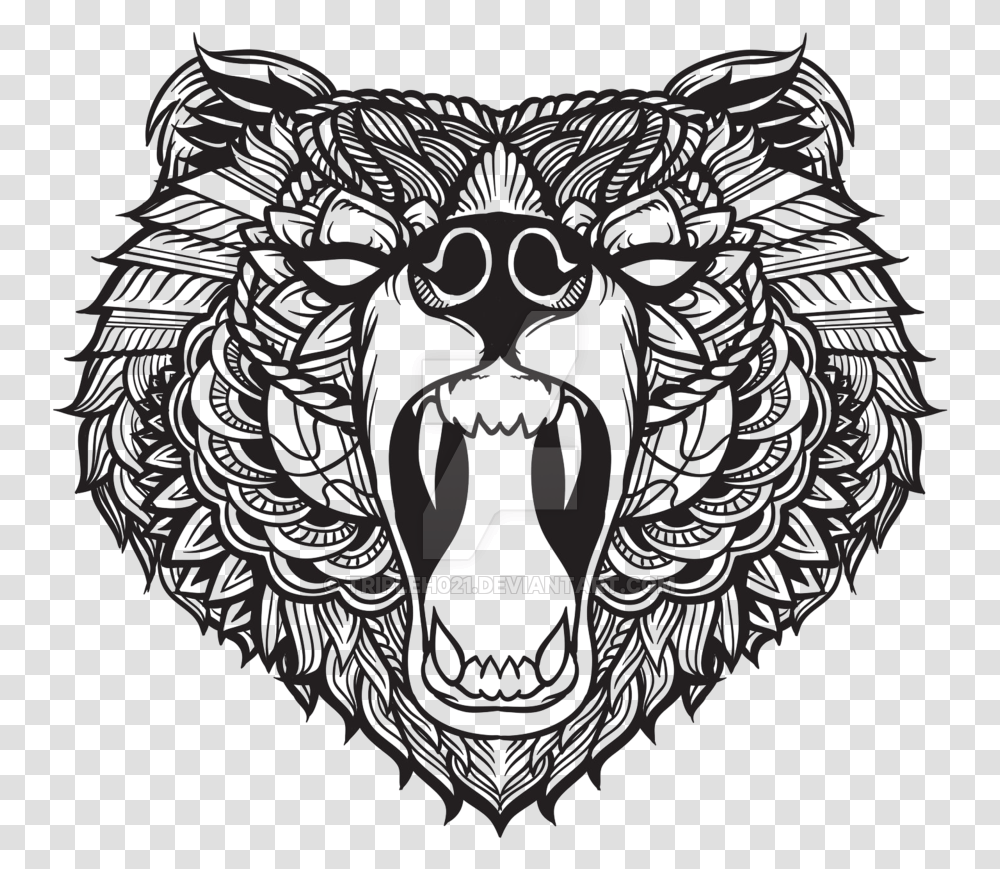 Florida Black Bear Tattoo Grizzly Bear Youtube Maori Bear, Pattern, Spider Web Transparent Png