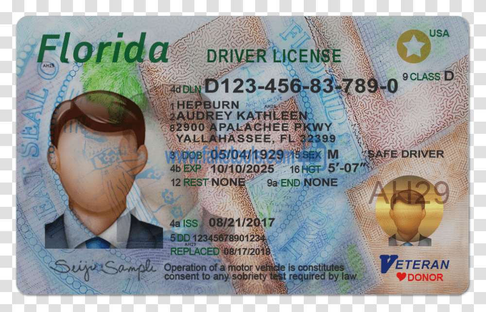 Florida Driver License Psd Template Florida Drivers License Psd, Driving License, Document, Id Cards Transparent Png