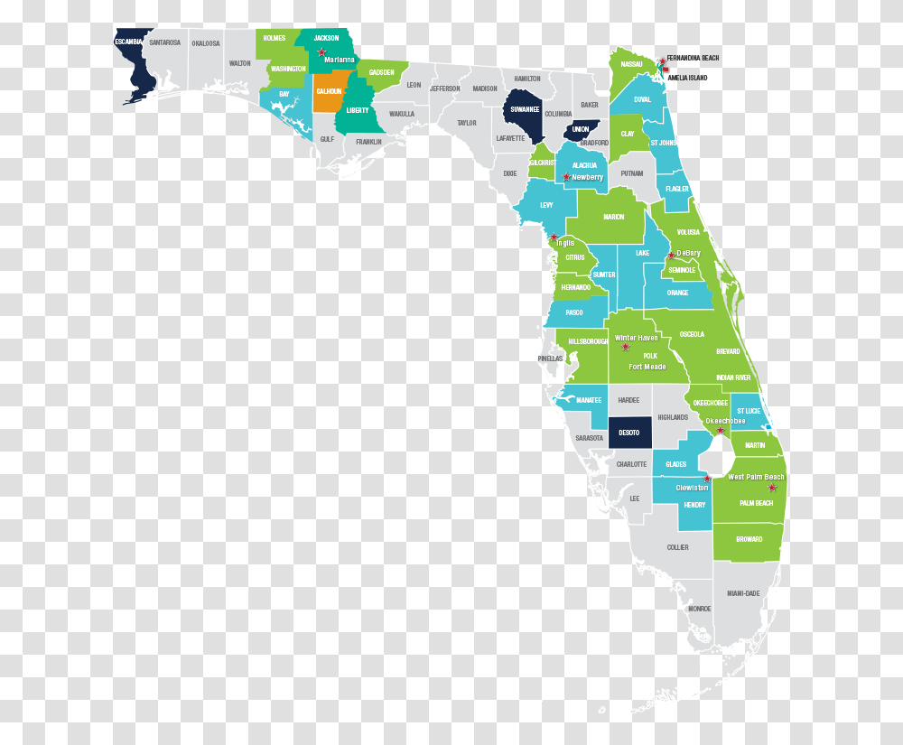 Florida Map Outline Florida Power Companies Map, Plot, Diagram, Atlas Transparent Png