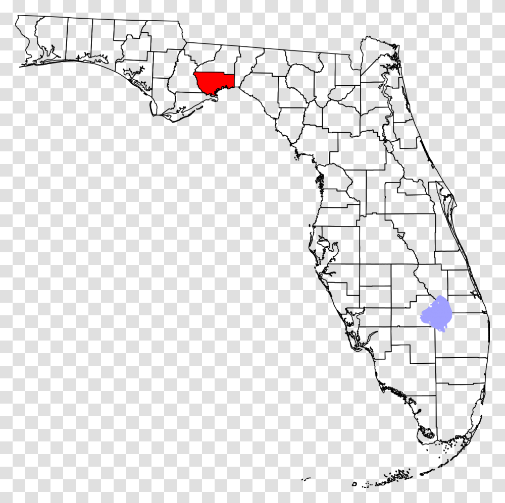 Florida Map Outline Lake Okeechobee On Map, Outdoors, Nature, Electronics, Light Transparent Png