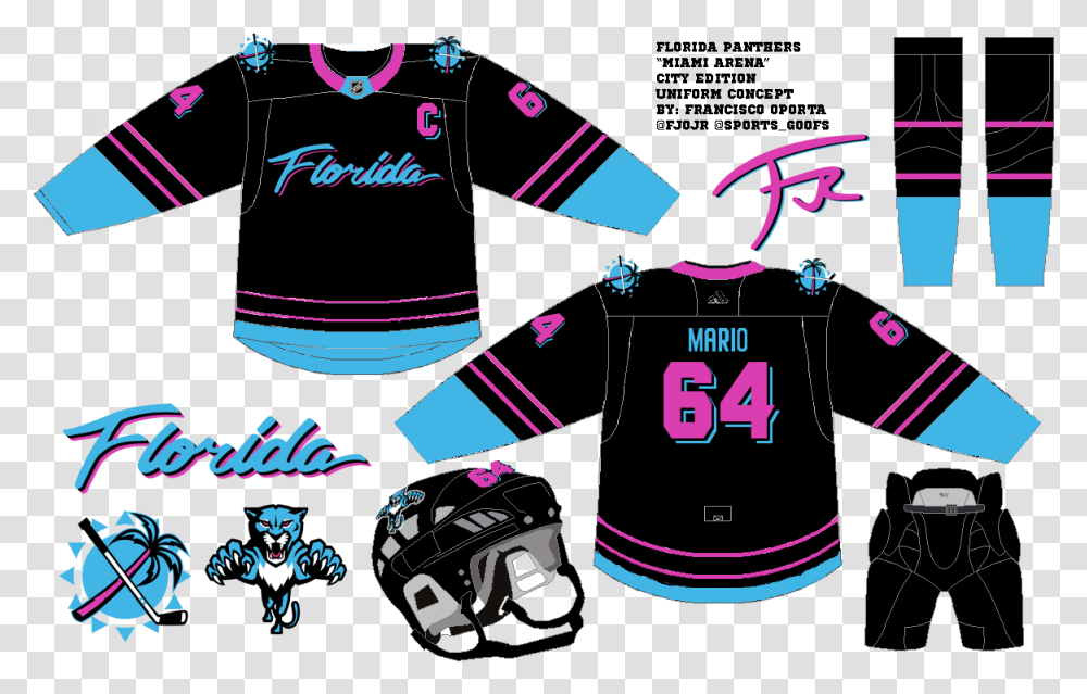 Florida Panthers Jersey Concept, Apparel, Shirt, Helmet Transparent Png