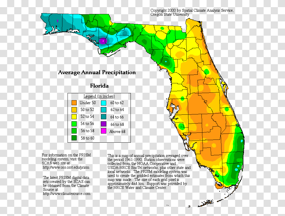Florida Rainfall Map, Plot, Diagram, Atlas Transparent Png