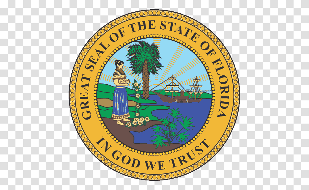 Florida Seal Vector Emblem, Logo, Trademark, Badge Transparent Png