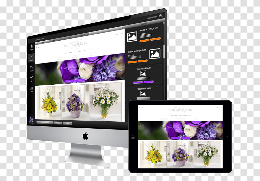 Florist Websites Led Backlit Lcd Display, Monitor, Screen, Electronics, Computer Transparent Png