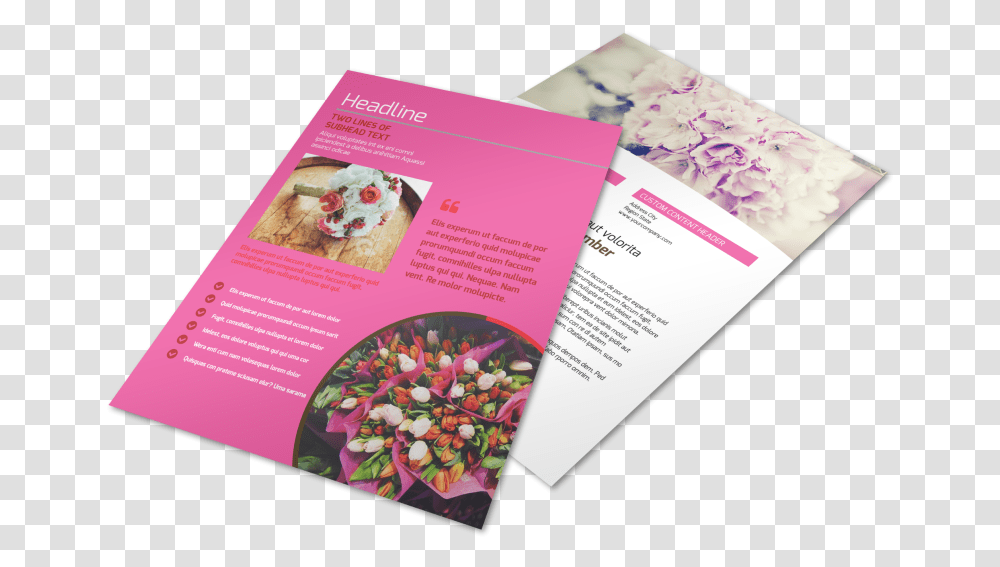 Florists Amp Flower Delivery Service Flyer Template Preview Flower Shop Brochure, Poster, Paper, Advertisement Transparent Png