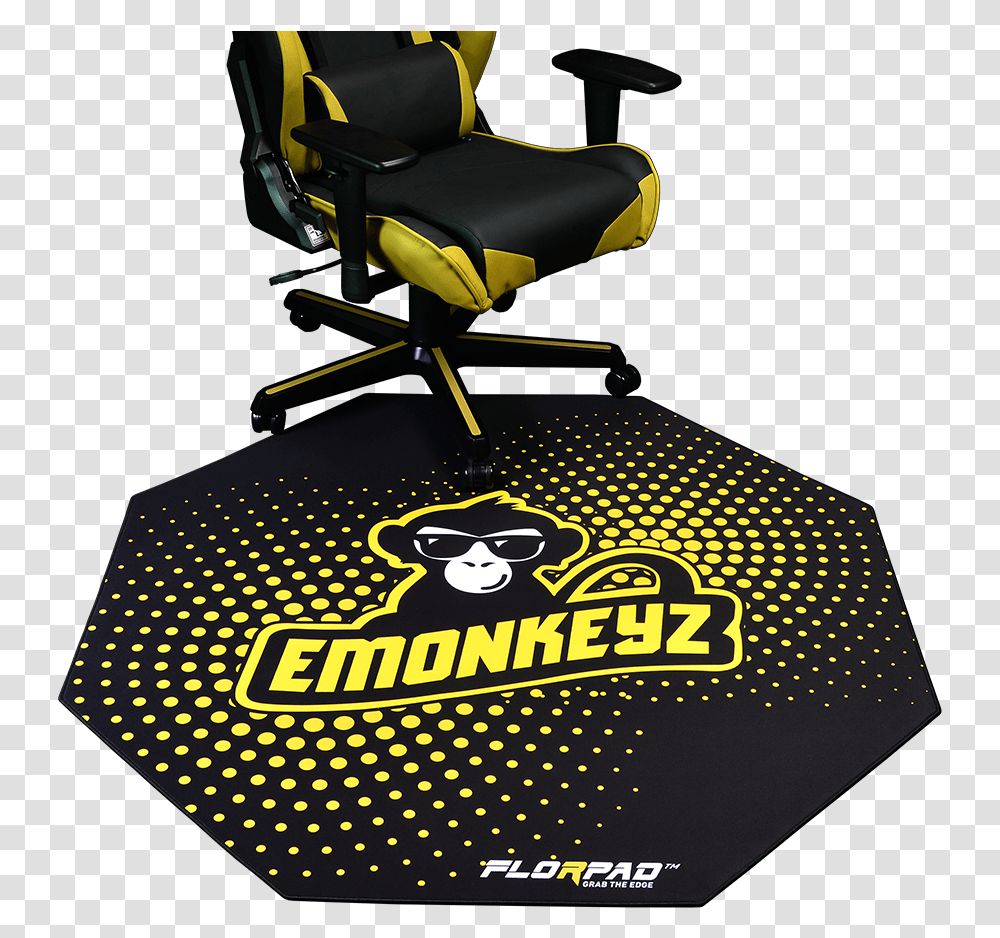 Florpad Gaming Office Chair Mat Protects All Floors Tapete Para Cadeira Gamer, Furniture, Cushion, Rug Transparent Png