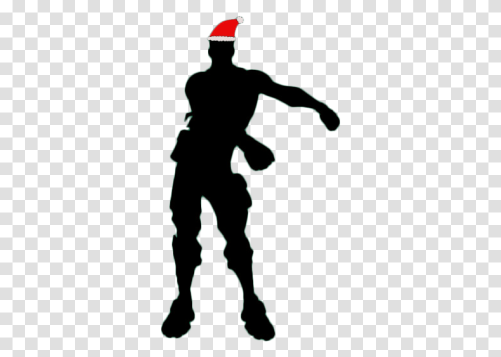 Floss Fortnite Christmas Siloet Fortnite Floss Dance Silhouette, Person, People, Outdoors, Animal Transparent Png