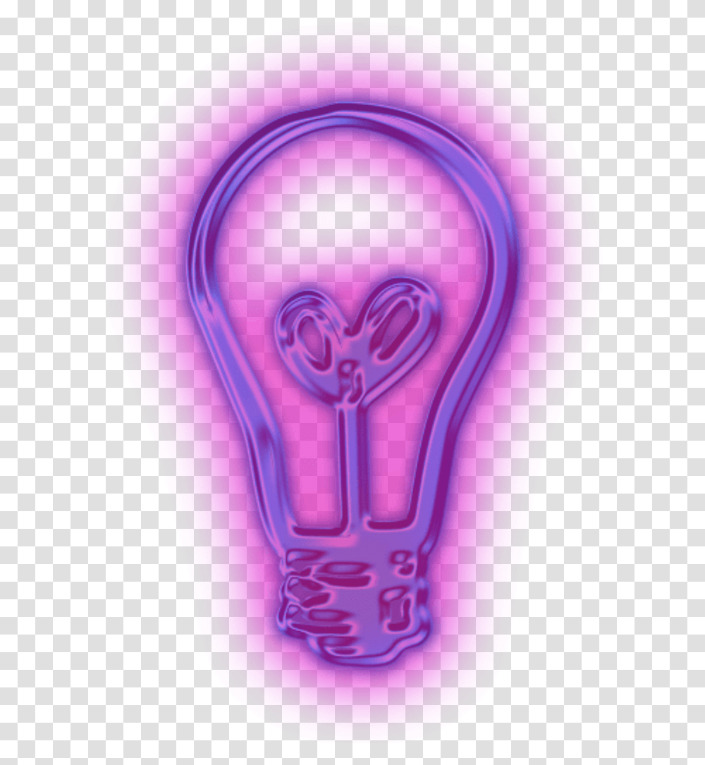 Flouresente Foco Led Tumblr Neon Purple Morado Lila Neon Lights, Lightbulb Transparent Png