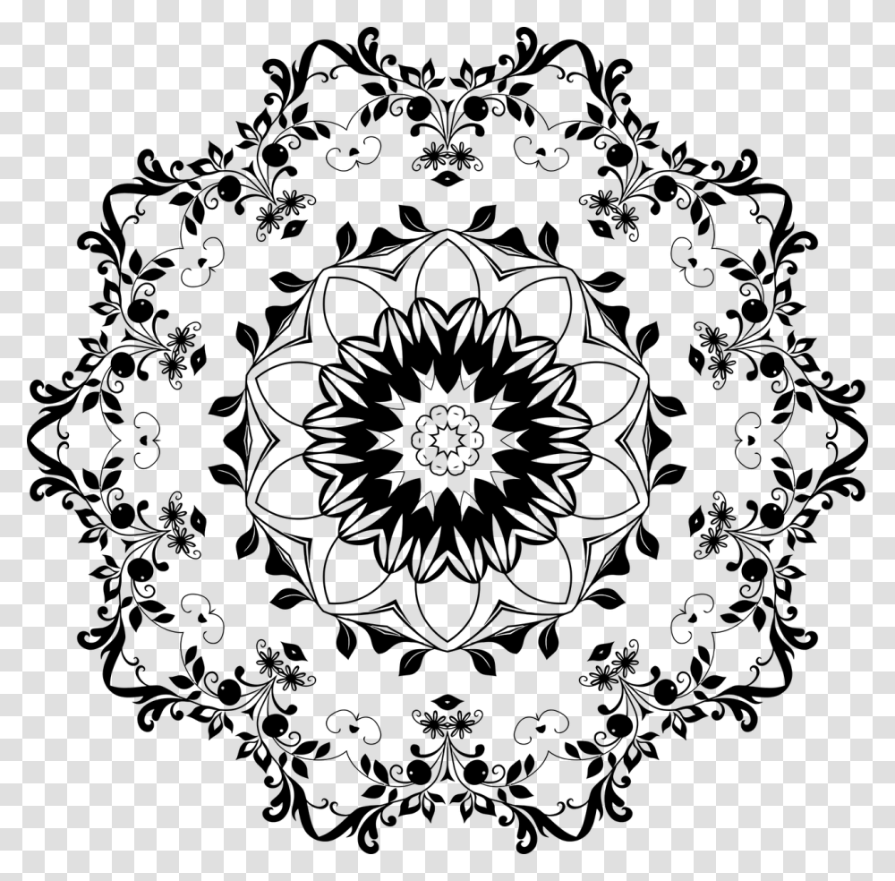 Flourish Floral Flower Free Picture Wu Tang Black And White Logo, Gray, World Of Warcraft Transparent Png