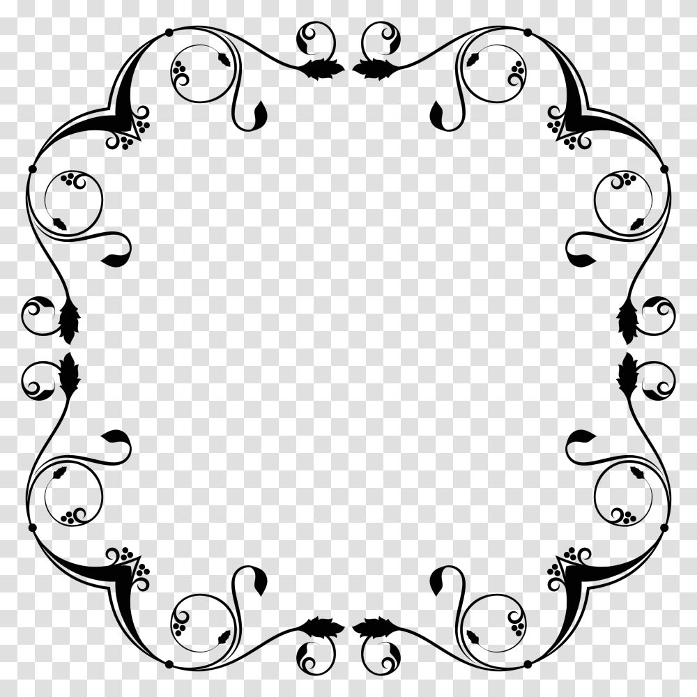 Flourish Frame Design Clip Arts Borders Svg, Outdoors, Nature, Astronomy, Outer Space Transparent Png
