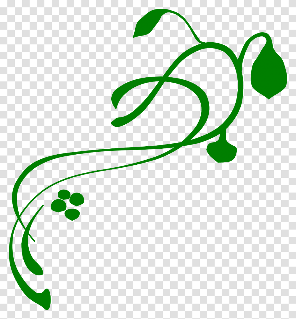 Flourish Vine Green Flower Plant, Floral Design, Pattern Transparent Png