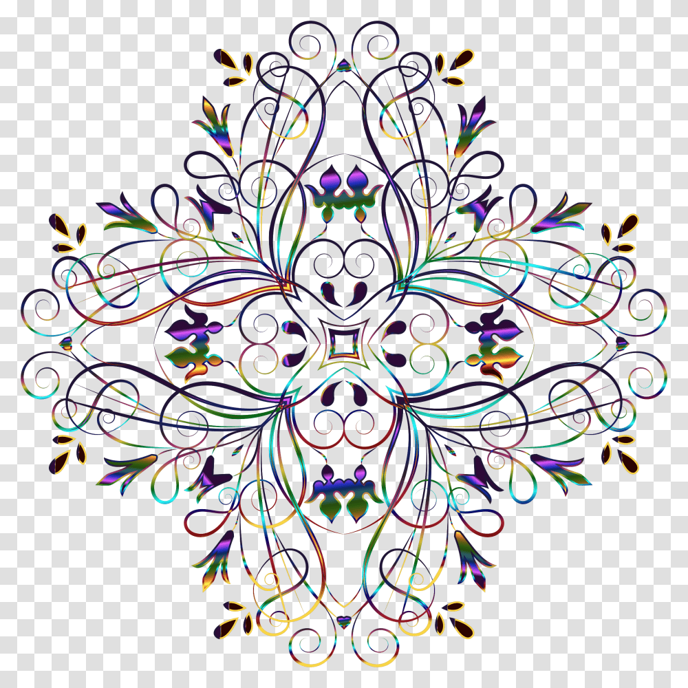 Flourishy Floral Design Variation No Background Icons, Pattern, Ornament, Fractal Transparent Png