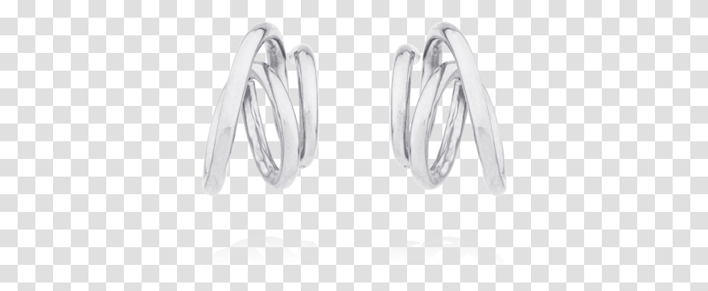 Flow Silver Earrings, Knot, Accessories, Plug Transparent Png