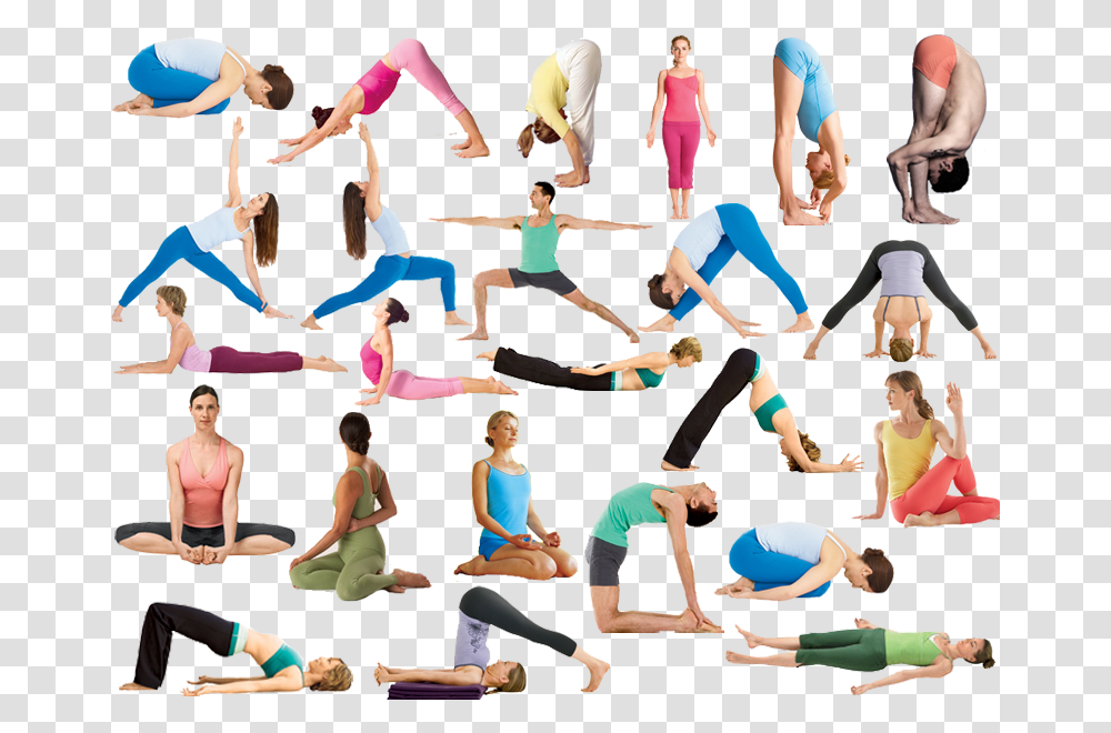 Flow Yoga Poses Hot Yoga Poses Names, Person, Advertisement, Collage, Poster Transparent Png