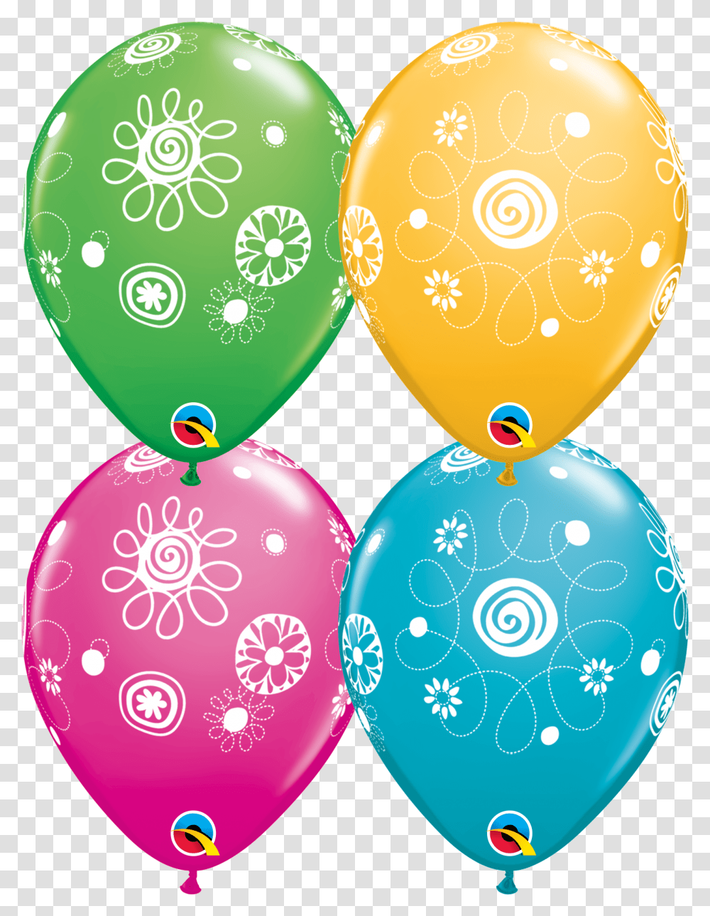 Flower And Balloon In Circle Logo Transparent Png