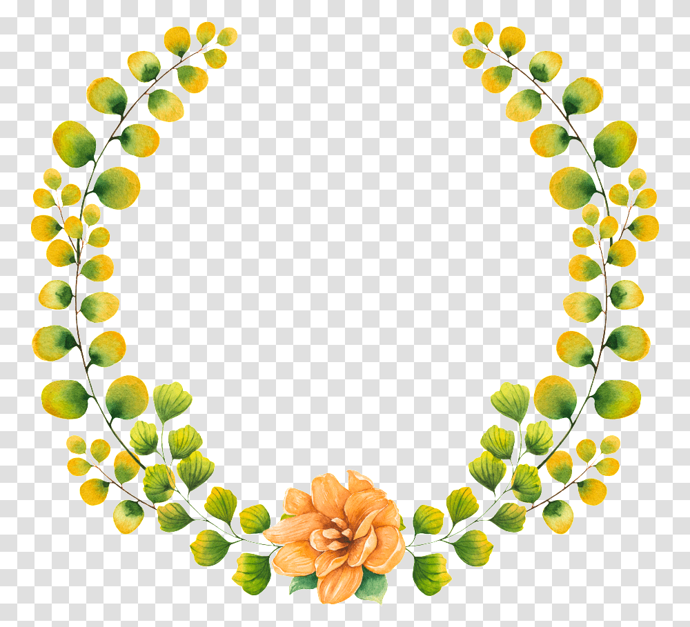 Flower And Leaf Half Garland Vector Stock Photography, Plant, Wreath, Blossom, Green Transparent Png