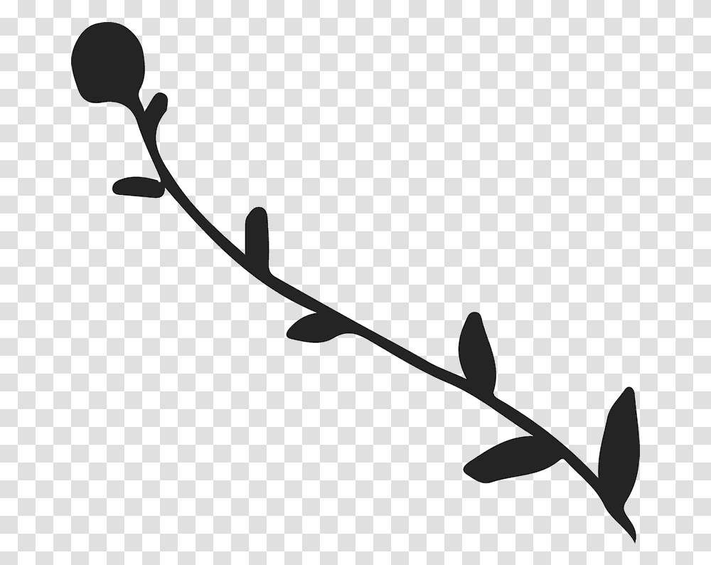 Flower And Stem Silhouette, Arrow, Oars, Paddle Transparent Png