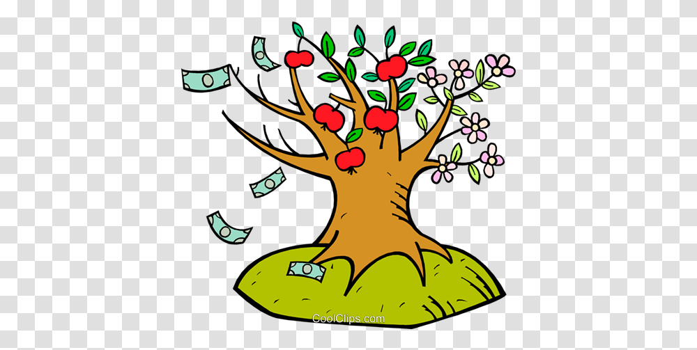 Flower Apple And Money Tree Royalty Free Vector Clip Art Apple Money Tree, Plant, Leaf, Blossom, Poster Transparent Png