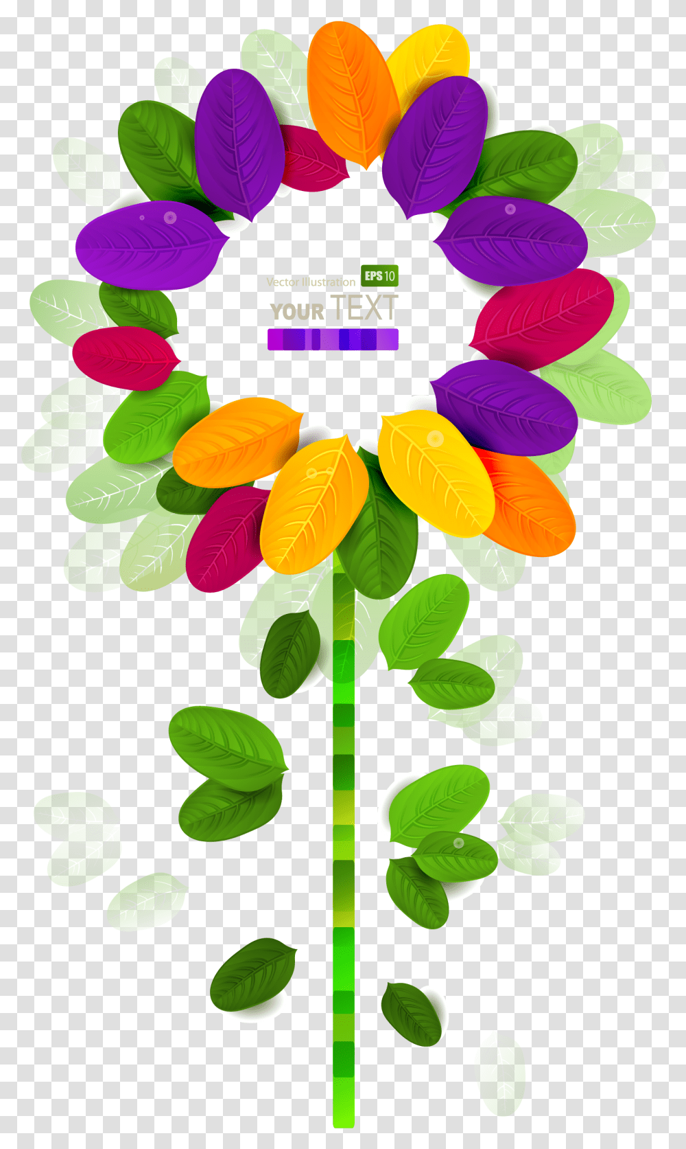 Flower Art Illustration Colorful Flowers Download Illustration, Graphics, Plant, Blossom, Leaf Transparent Png