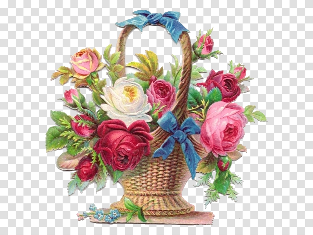 Flower Basket As A Drawing, Floral Design, Pattern Transparent Png