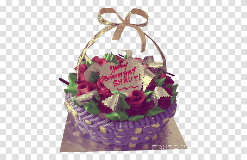 Flower Basket Cake Chocolate Cake, Birthday Cake, Dessert, Food Transparent Png