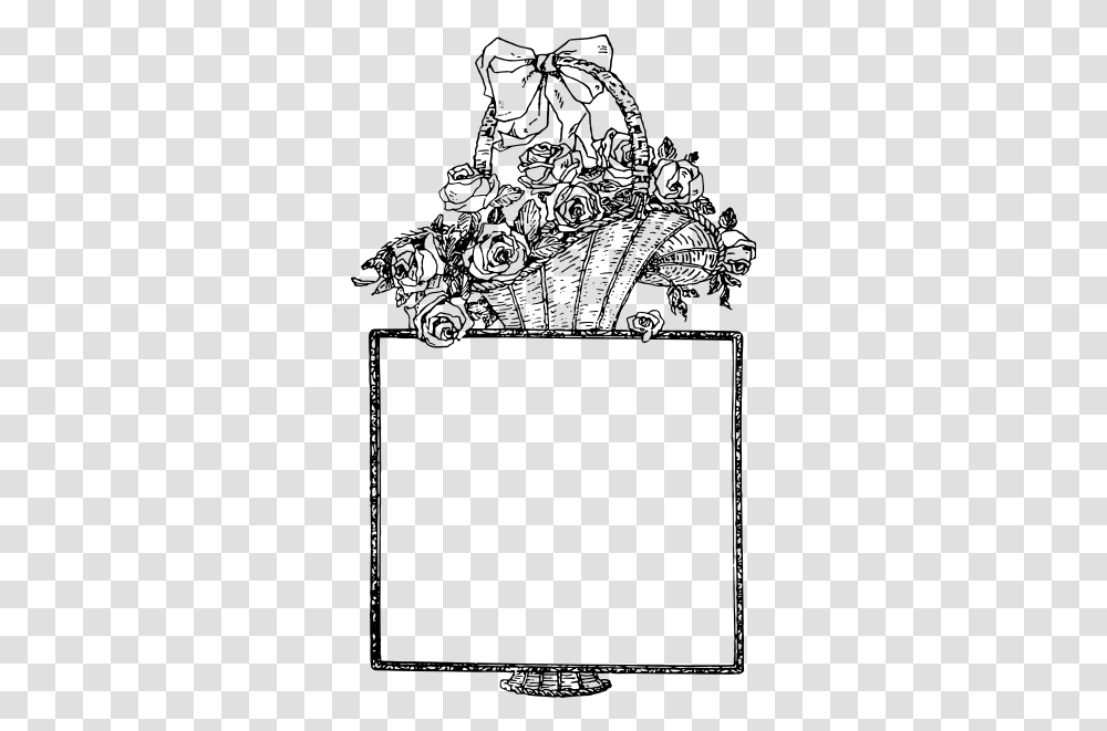 Flower Basket Frame Clip Art, Gray, World Of Warcraft Transparent Png