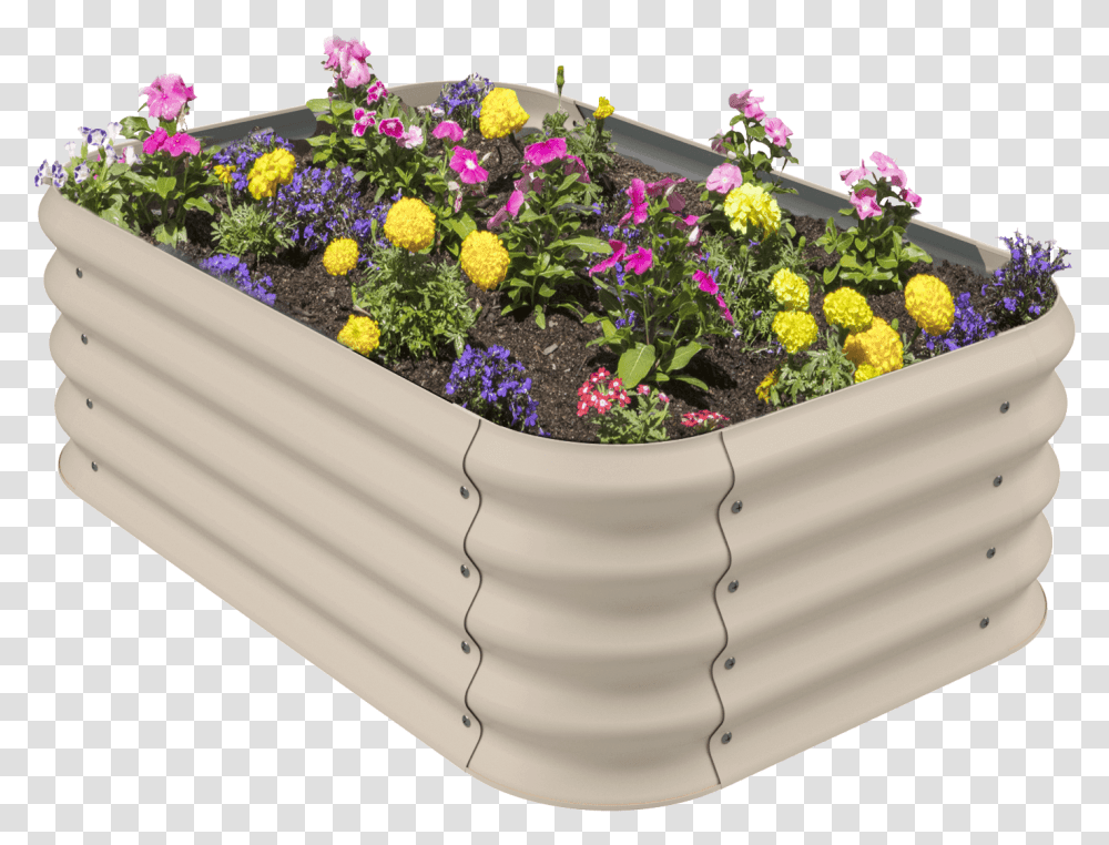 Flower Bed Stratco Corrugated Garden Bed, Potted Plant, Vase, Jar, Pottery Transparent Png