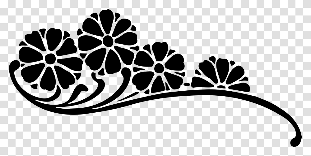 Flower Black Amp White, Gray, World Of Warcraft Transparent Png