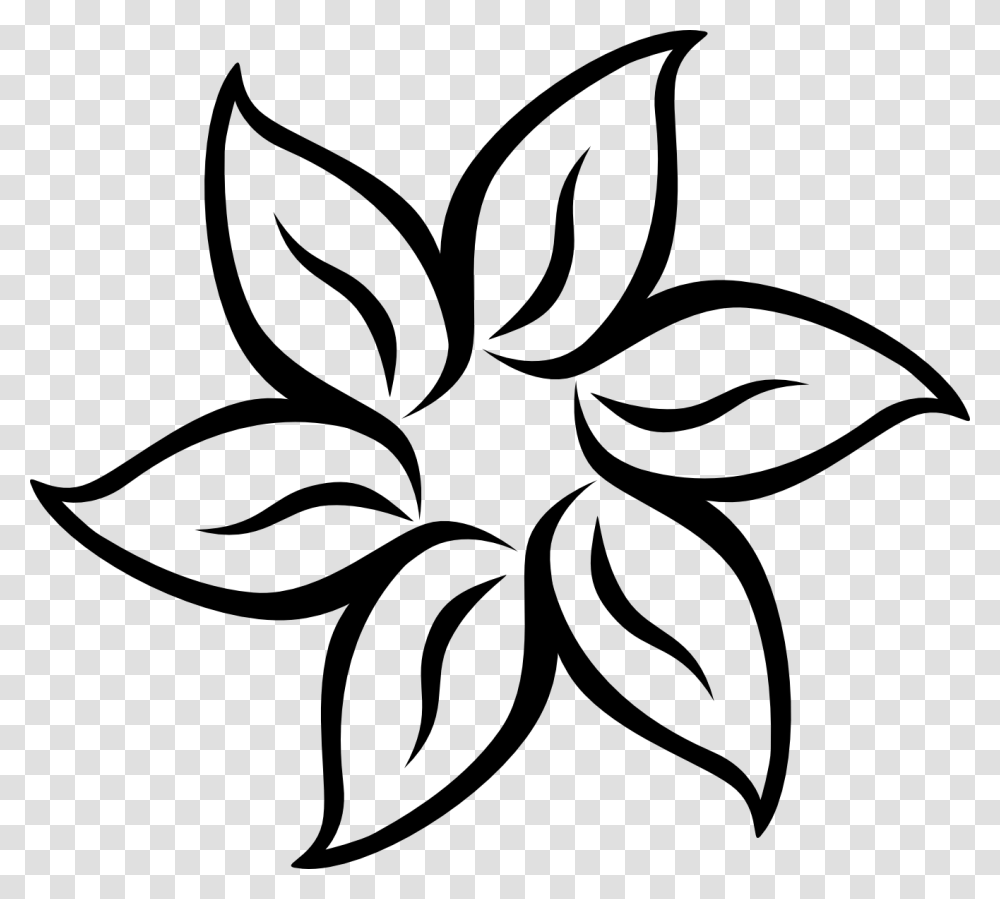 Flower Black And White Clip Art, Stencil, Floral Design, Pattern Transparent Png