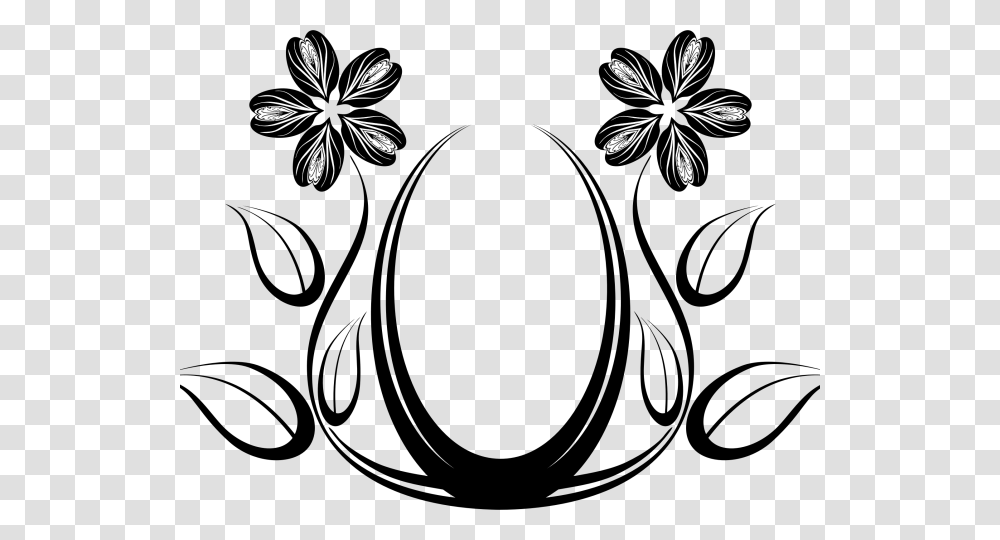 Flower Black And White Clipart Design Logo Flower Design Free, Plant, Floral Design, Pattern Transparent Png
