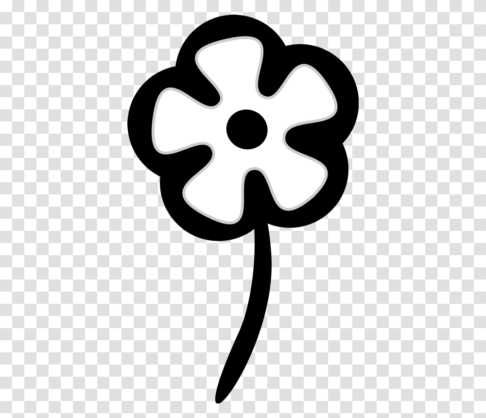Flower Black And White Flower Clipart Black And White, Cross, Stencil, Antelope Transparent Png