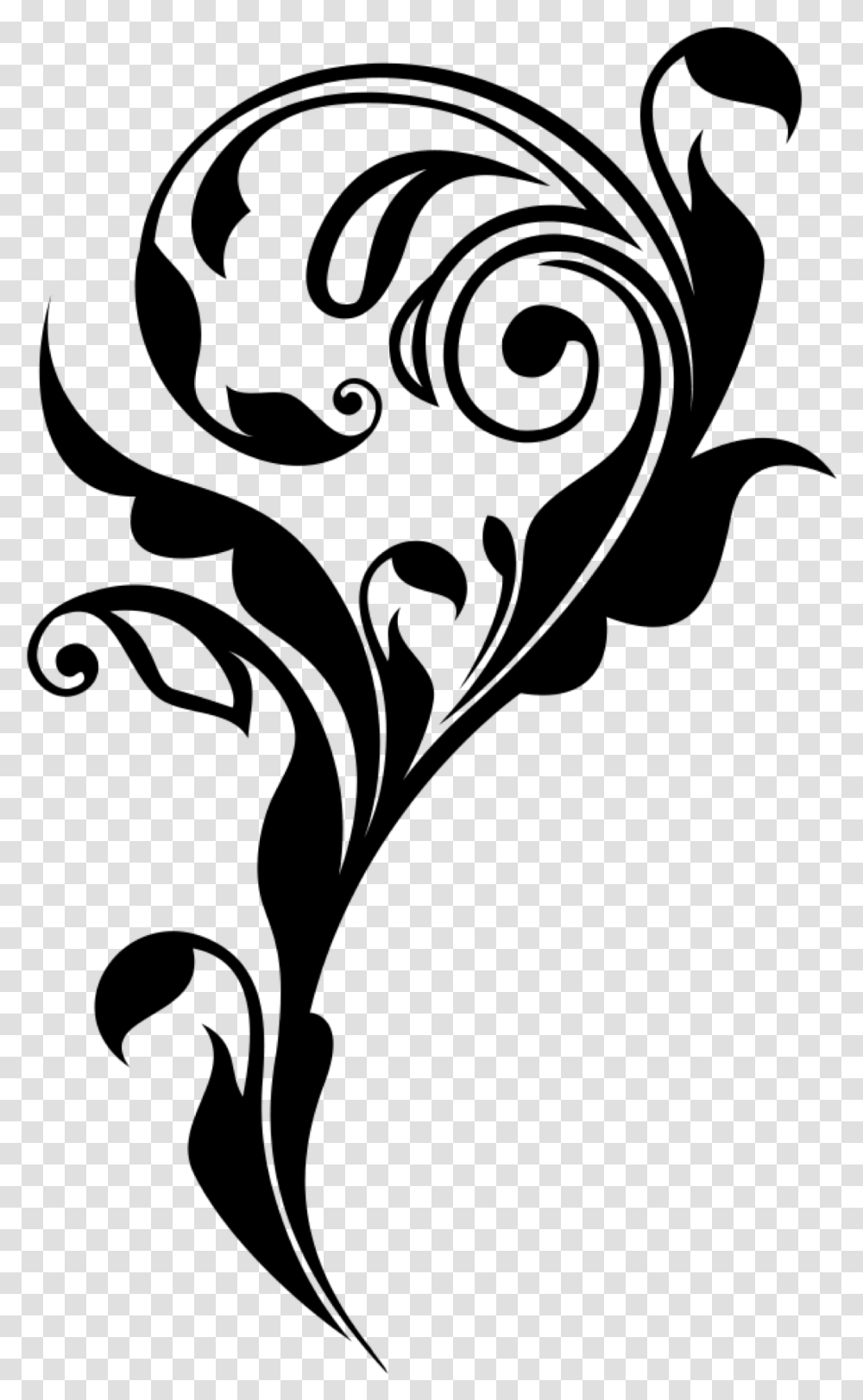 Flower Black Lines Underline White Overlay Filler Art, Gray, World Of Warcraft Transparent Png