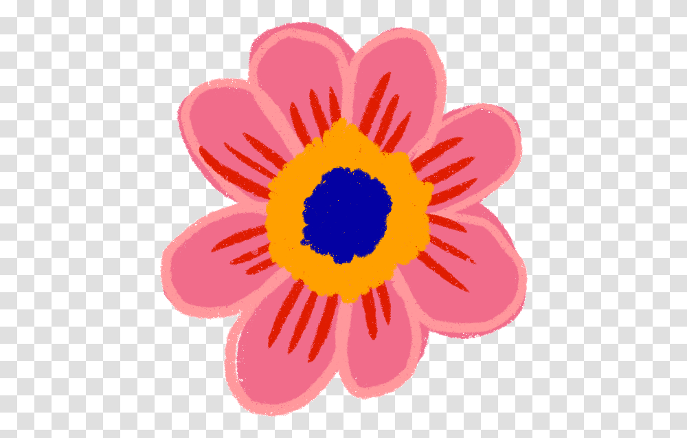 Flower Blooming Sticker By Af Illustrations For Ios Animated Flower Cartoon Gif, Plant, Petal, Blossom, Anemone Transparent Png