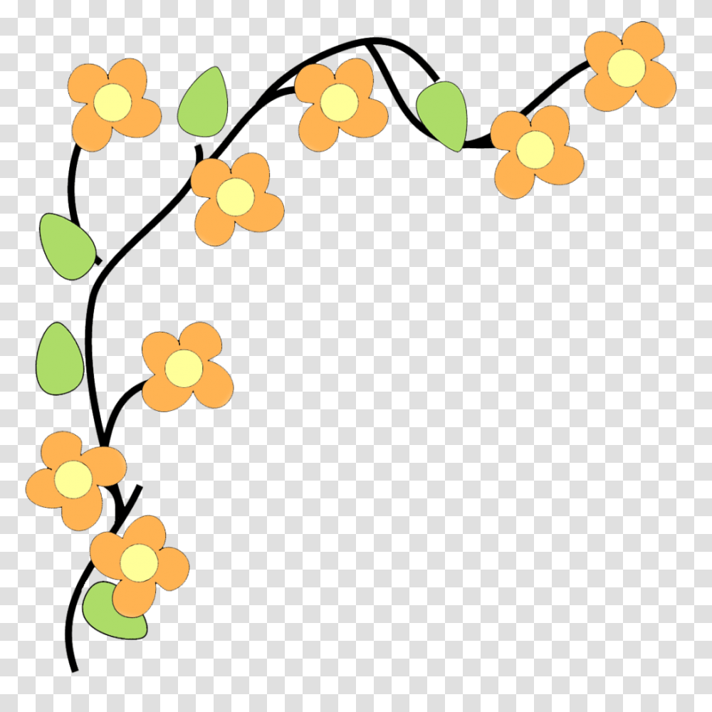 Flower Border Corner Clip Art Free Clipart Images Flowers, Lighting, Floral Design, Pattern Transparent Png