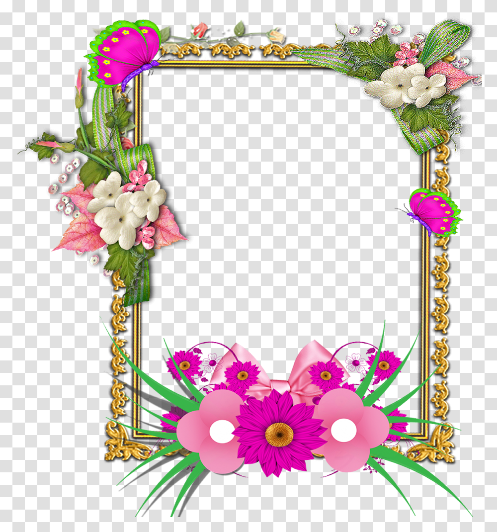 Flower Border Design Frame, Floral Design, Pattern Transparent Png