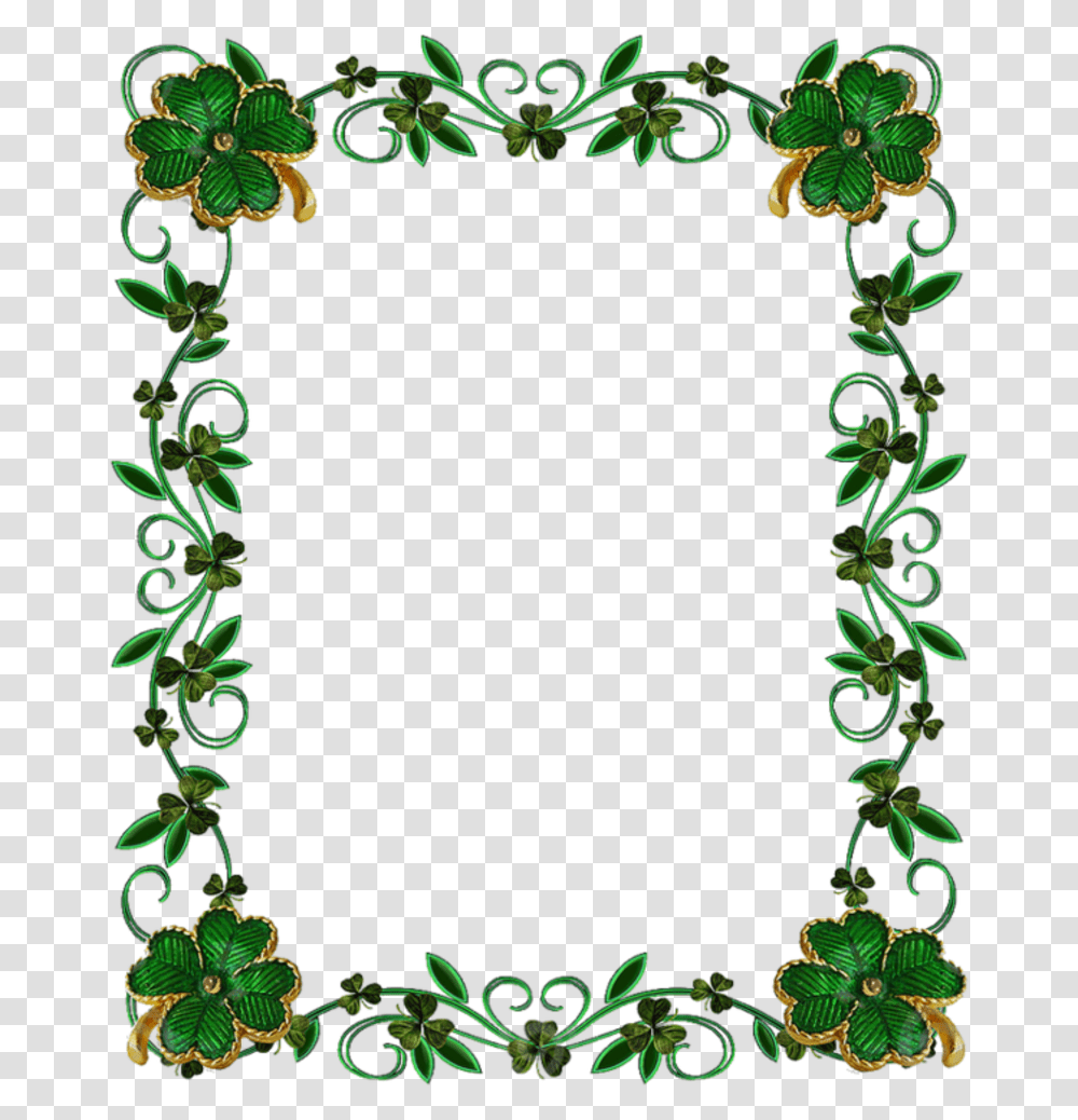Flower Border Design Green, Pattern, Plant, Oval, Floral Design Transparent Png