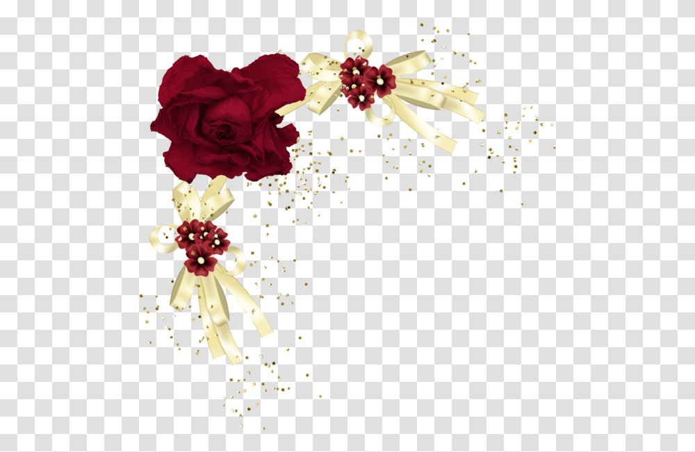 Flower Border Design Red Color, Plant, Blossom, Rose, Petal Transparent Png