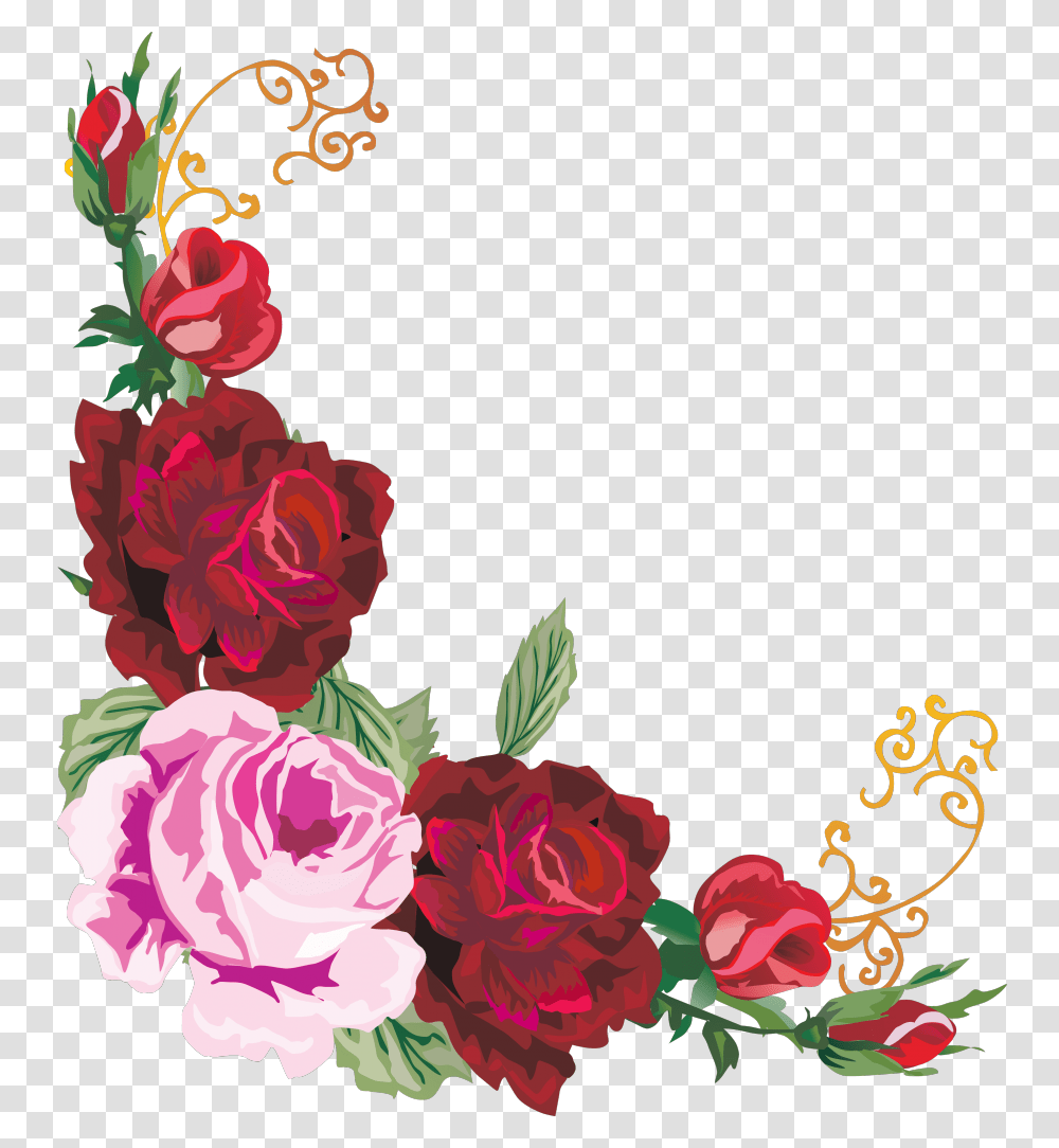 Flower Border Floral Design, Pattern, Plant Transparent Png