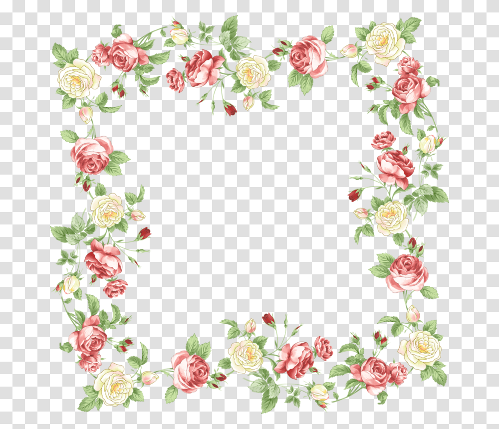 Flower Border, Floral Design, Pattern Transparent Png